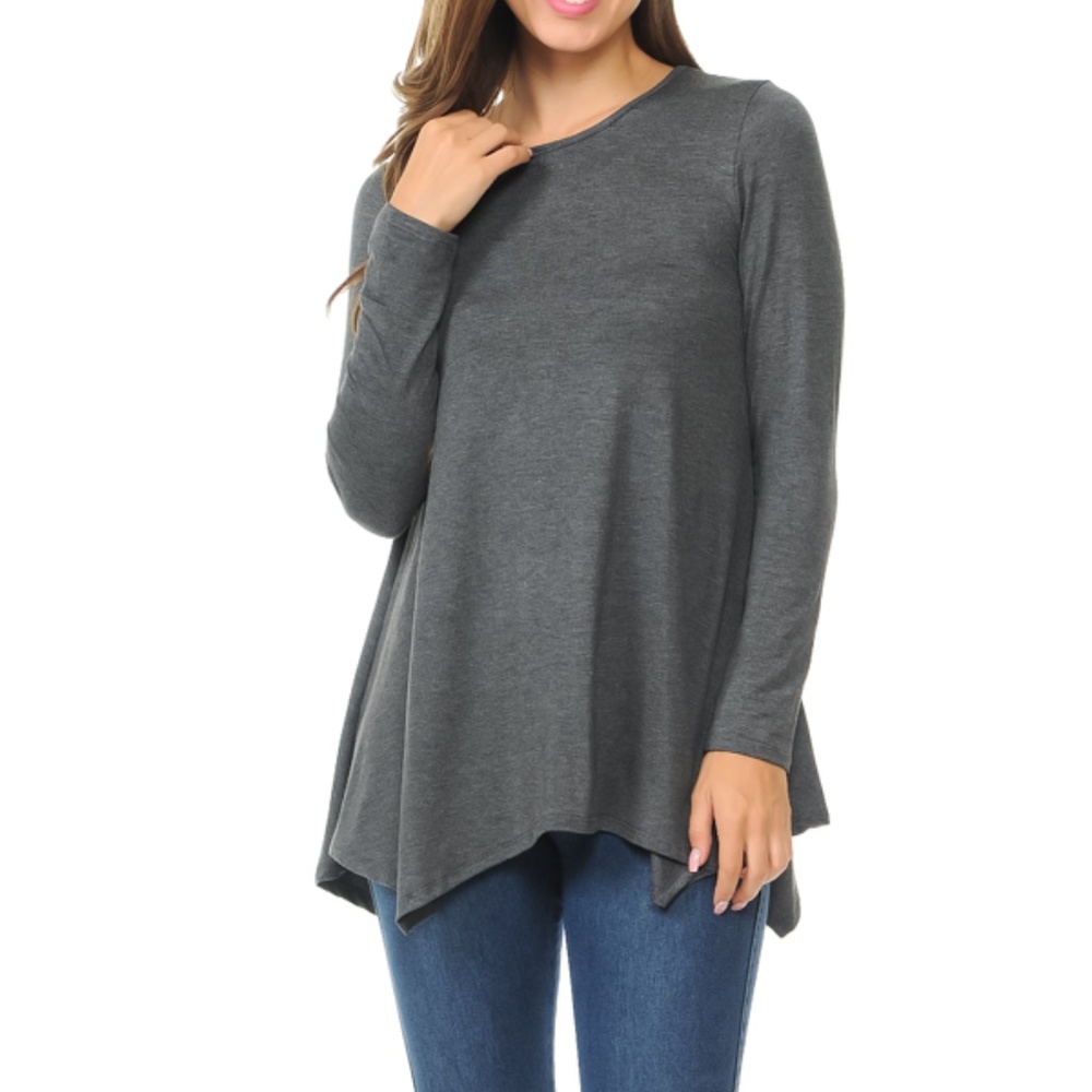 Charcoal Long Sleeve Tunic